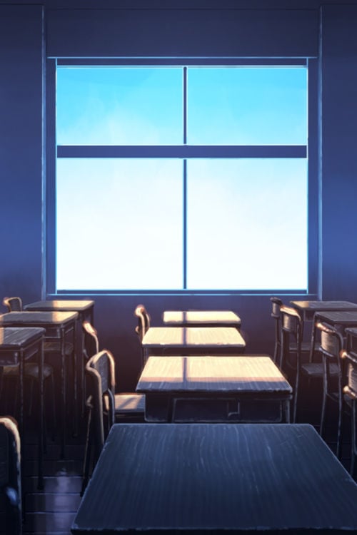 picture of a window from inside a classroom