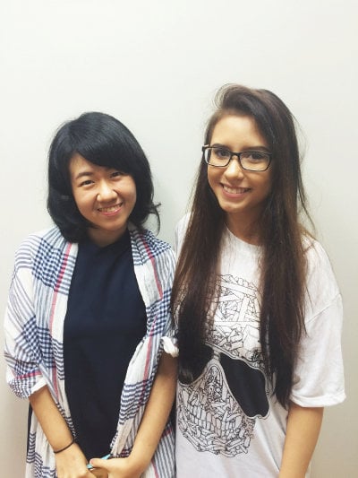 Thai teacher Bo with student Phoebe