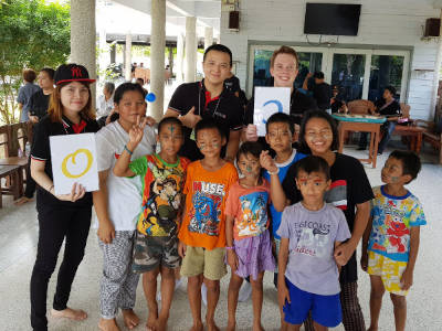 A group of children from the Amphawa Children foundation